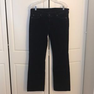 7 for All Mankind black cord jeans